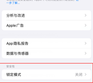 黄浦苹果15服务网点分享iPhone15中的“锁定模式”有什么作用