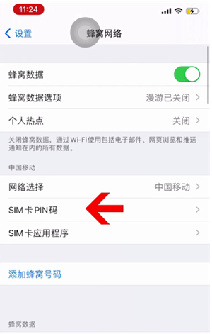 黄浦苹果14维修网分享如何给iPhone14的SIM卡设置密码 