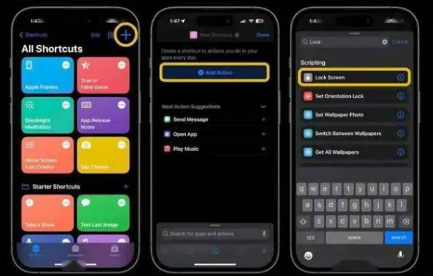 黄浦苹果14锁屏维修店分享iPhone14升级iOS16.4后如何创建锁屏快捷方式 